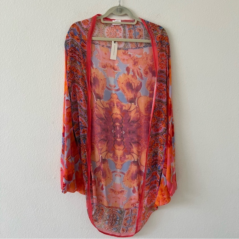 NWT Anthropologie Elizabeth Gillett Lorelei Floral Kimono Wrap One Size OS - Picture 5 of 16